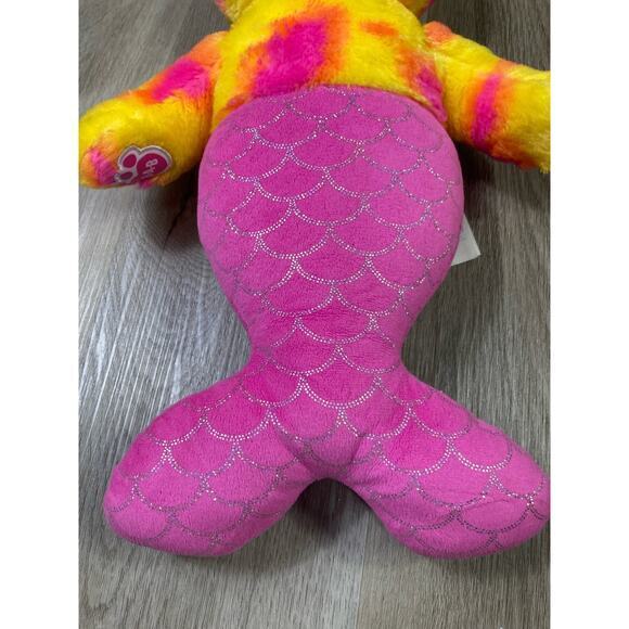 Build-A-Bear Mer-Cat Plush‎ 16" Pink Tie-Dye Shimmering Tail Mermaid Cat - Picture 9 of 12